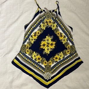 Floral Spaghetti Strap Blouse